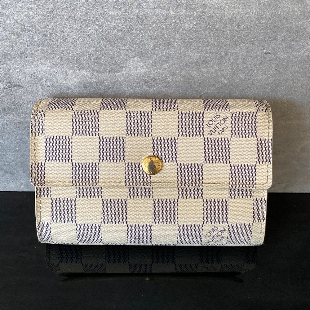 SOLD. Louis Vuitton  DAMIER AZUR TRIFOLD ALEXANDRA